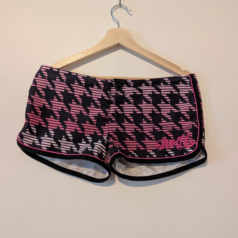 O'Neill Women's Athletic Shorts in Pink and Black